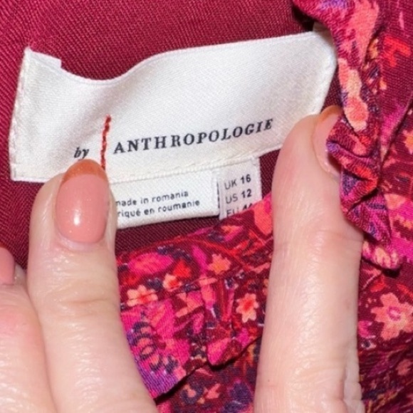 Anthropologie Cottagecore Boho Tierd Floral Dainty Long Sleeve Tunic Dress - Picture 7 of 8